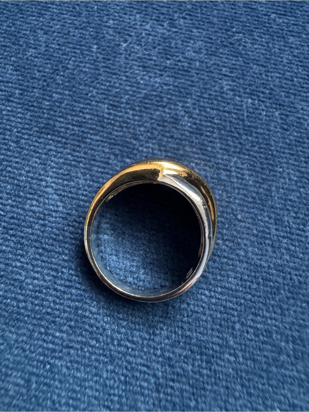 FAS 925 Sterling Silver two- tone Ring Size 6.5 - Picture 2 of 4